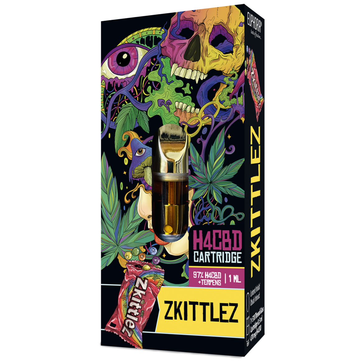 Euphoria H4CBD Cartridge – 1ml – Gelato / Blueberry / Zkittlez / Amnesia / Kush Mint – heavy calm, clean clarity, strong throat hit