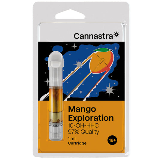 Mango Exploration 10‑OH‑HHC cart 🥭 tropical smooth vape – Cannastra 1ml