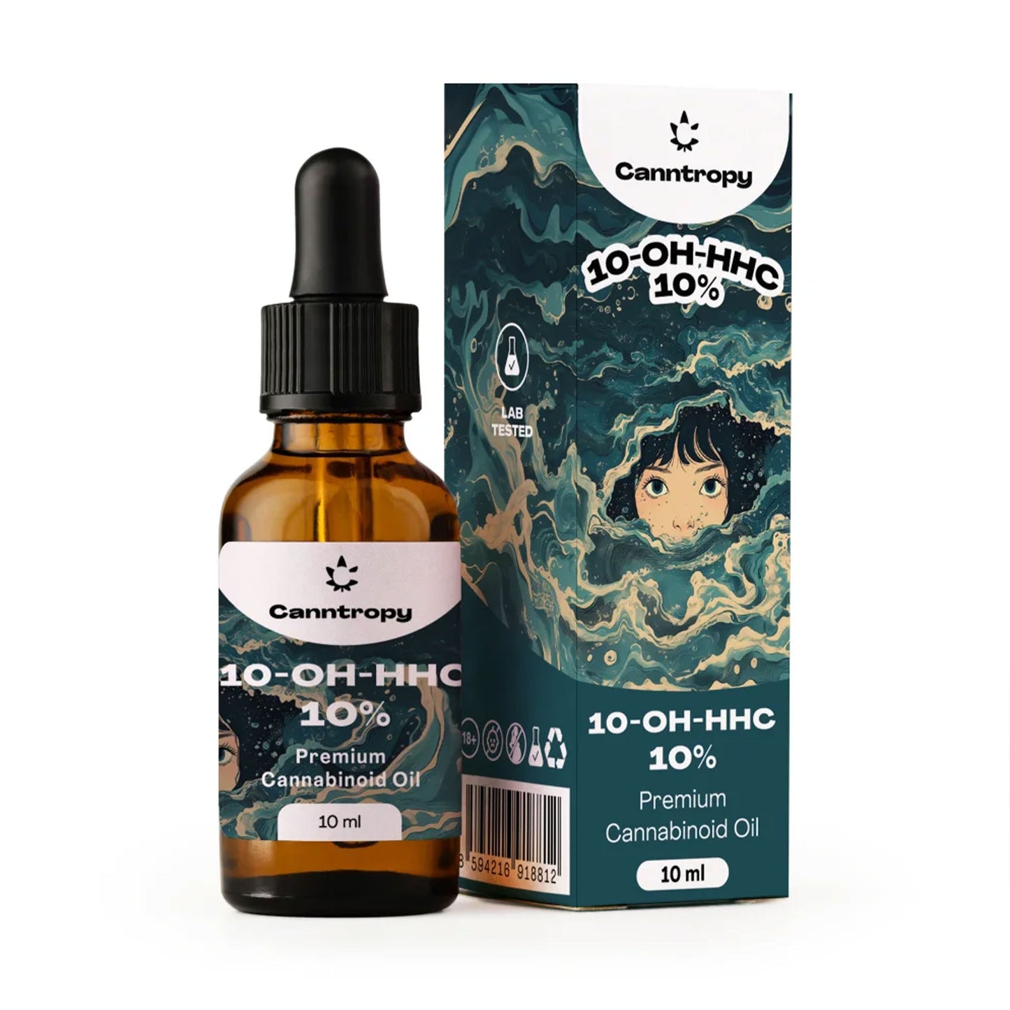 Canntropy 10% 10‑OH‑HHC oil 🌙 1000mg dropper bottle – infused MCT – calm clarity blend
