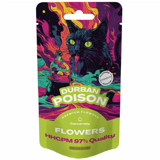 HHCPM Flower – Durban Poison blend – 1g pouch from Canntropy