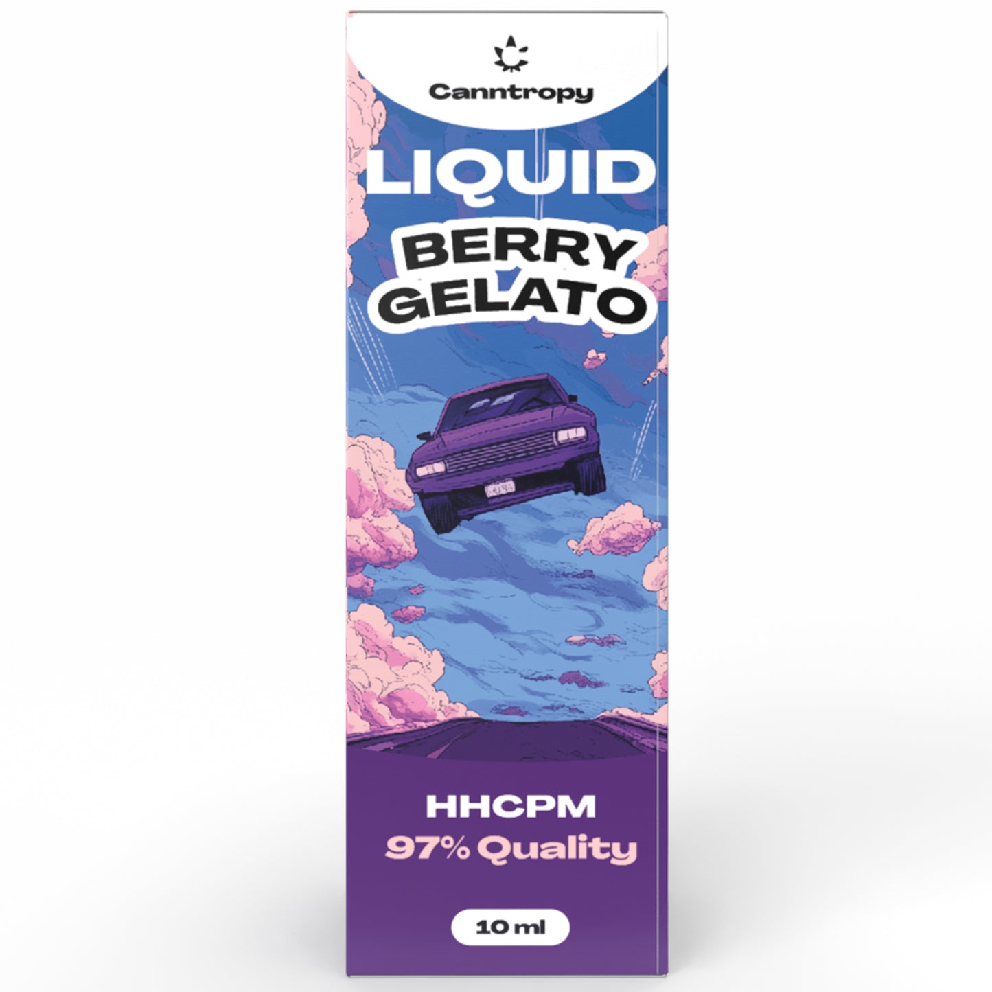 Canntropy HHCPM Berry Gelato vape liquid – 10ml bottle with 97% pure HHCPM and berry terpenes. Smooth, strong, and UK legal.