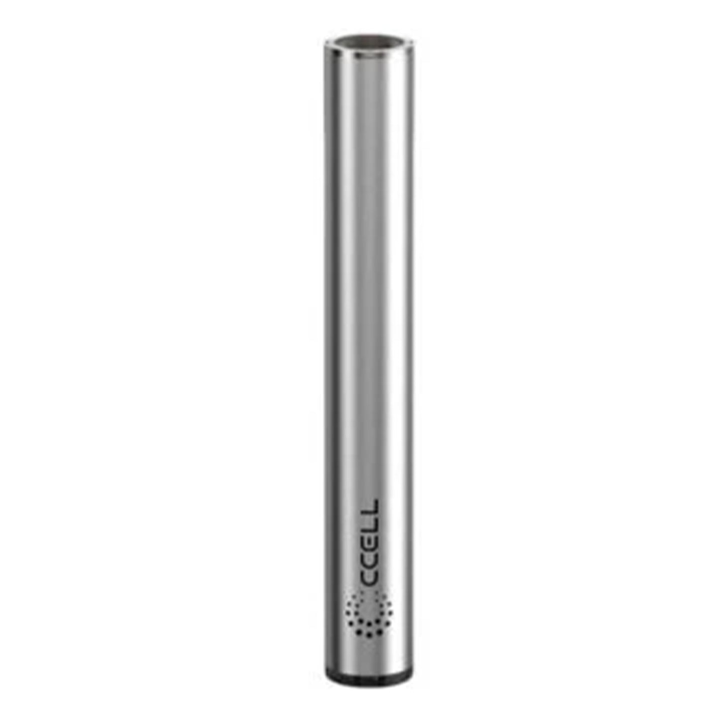 CCELL M4 510 Vape Battery in silver — durable aluminium 290mAh vape battery, draw-activated with USB-C charger. Works with all 510 carts | Vibe Supply