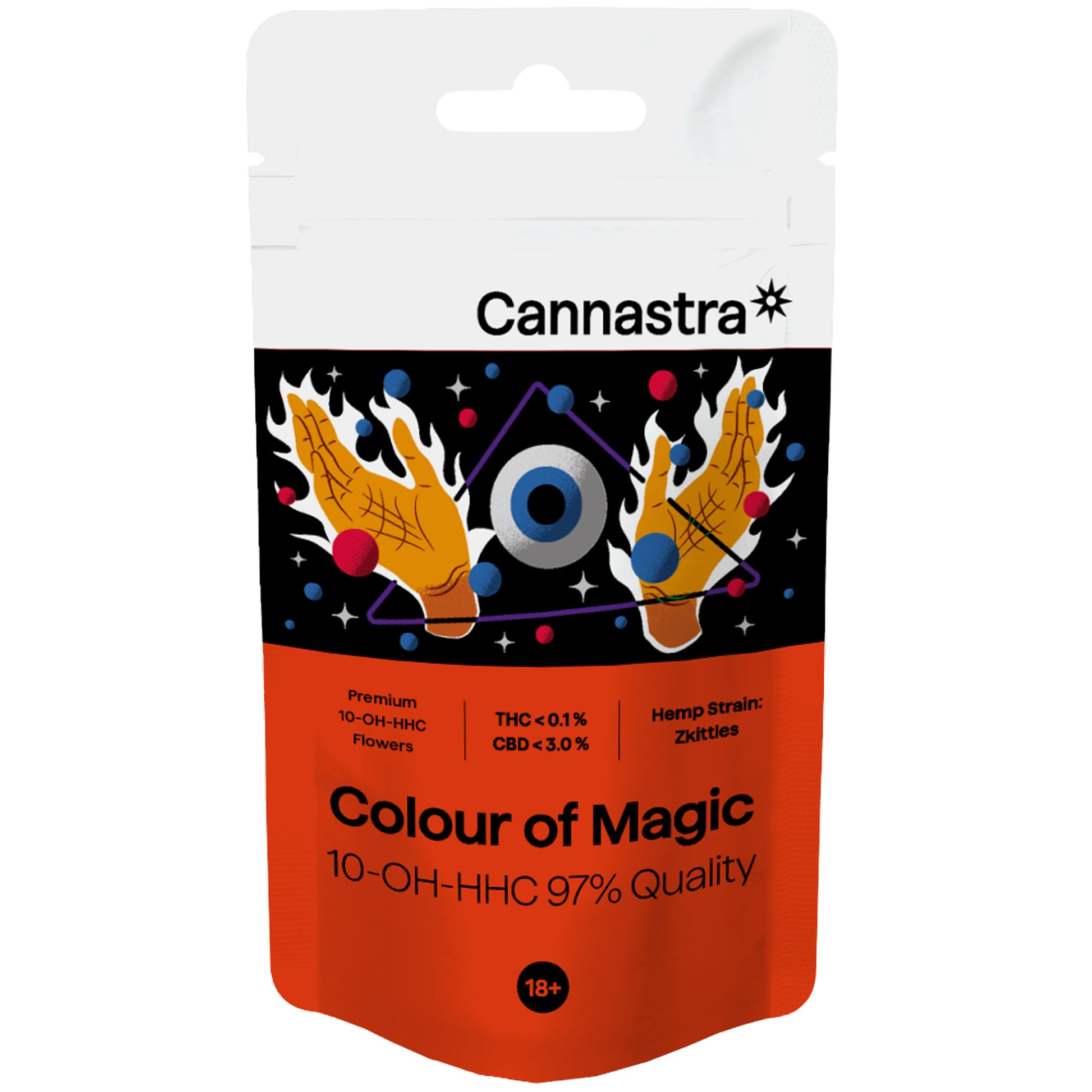 Cannastra 10‑OH‑HHC Flower – 1g – infused hemp – Colour of Magic / Robot Dreams – clean lift and calm clarity