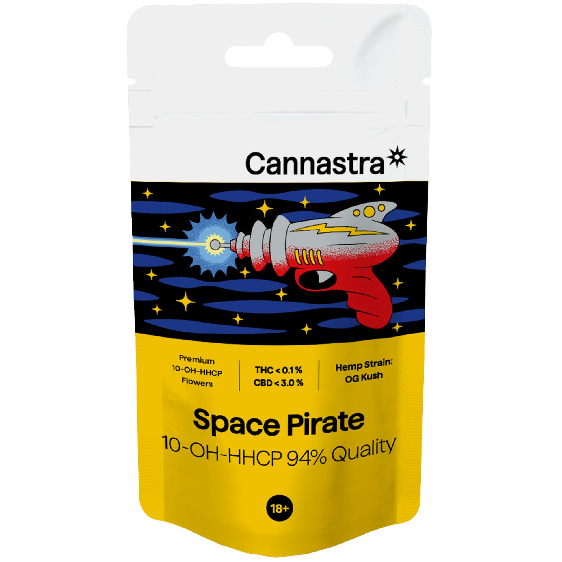 Cannastra hemp flower infused with 10‑OH‑HHCP 🪐 OG Kush profile – 1g pouch