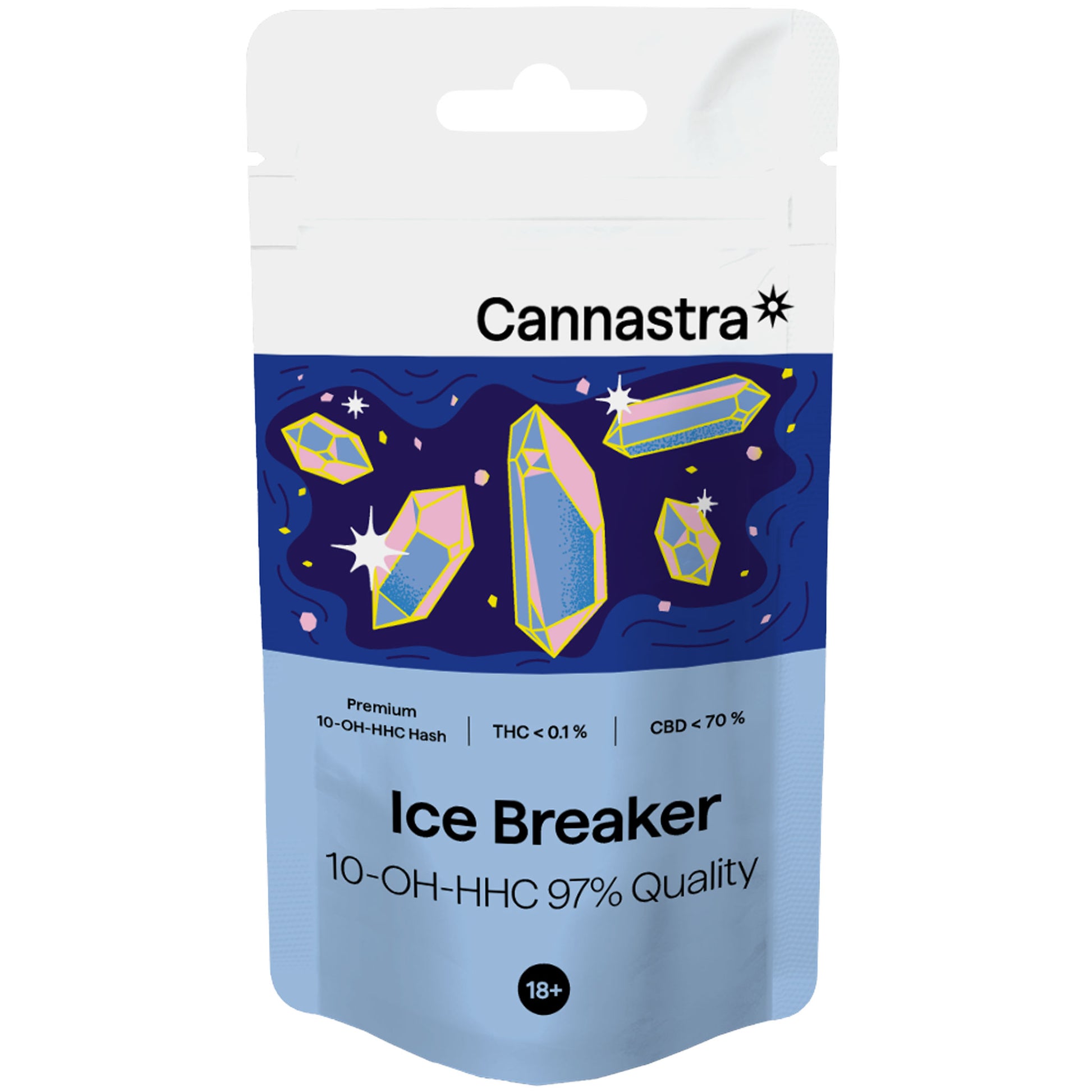 Cannastra Ice Breaker Hash – 1g – 20% infused with 10‑OH‑HHC – cool, clear, smooth