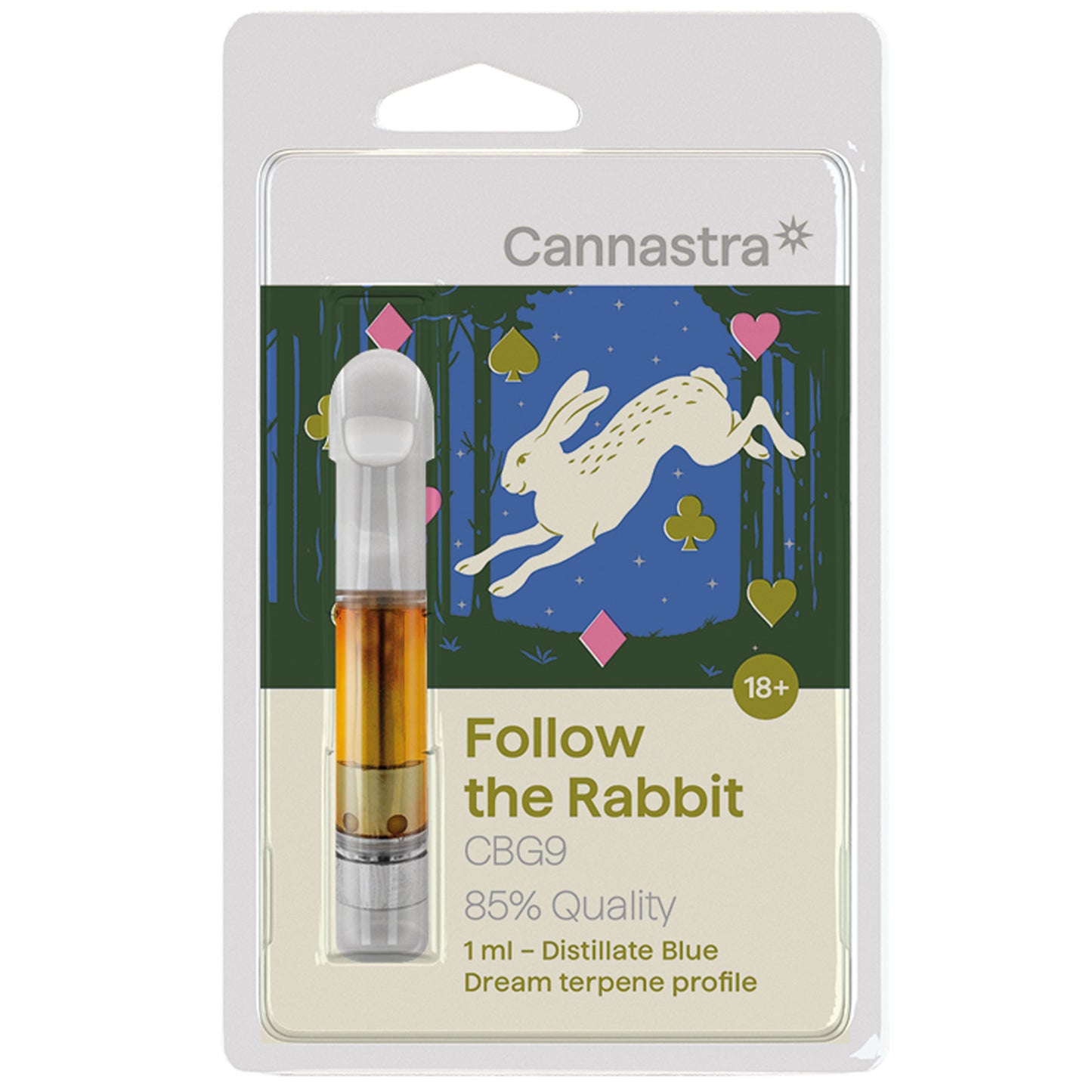 Cannastra CBG9 vape cartridge ⚙️ 85% blend – focused calm and clarity – 1ml 510 thread