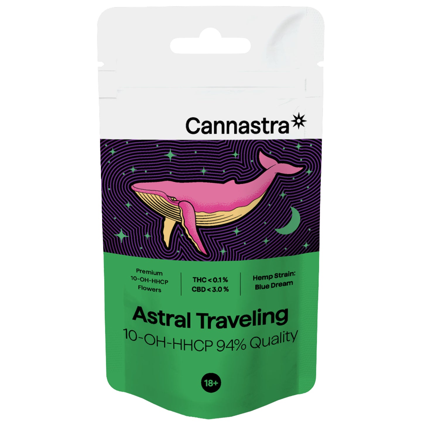Cannastra Astral Traveling flower – 1g Blue Dream hemp infused with 20% 10-OH-HHCP distillate