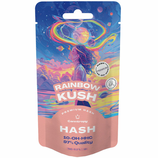 Canntropy Rainbow Kush Hash – 1g – 20% infused with 10‑OH‑HHC – smooth, sweet, sensory calm