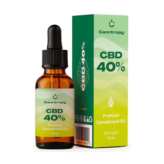 Canntropy CBD oil 🧿 40% 4000mg – MCT blend in glass dropper – full-spectrum calm