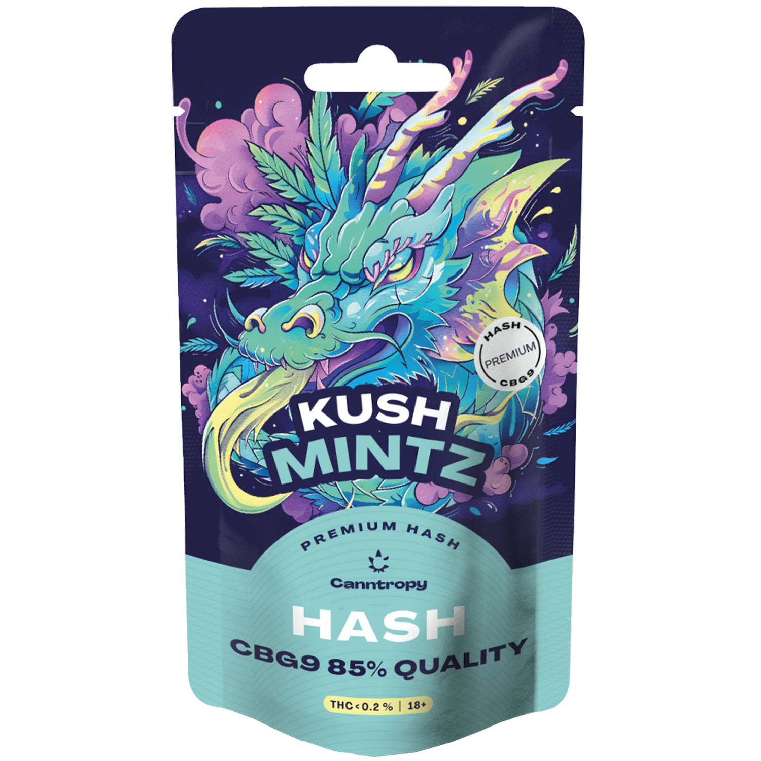 Canntropy CBG9 Hash – 1g – Kush Mintz flavour – 20% infused with CBG9 distillate