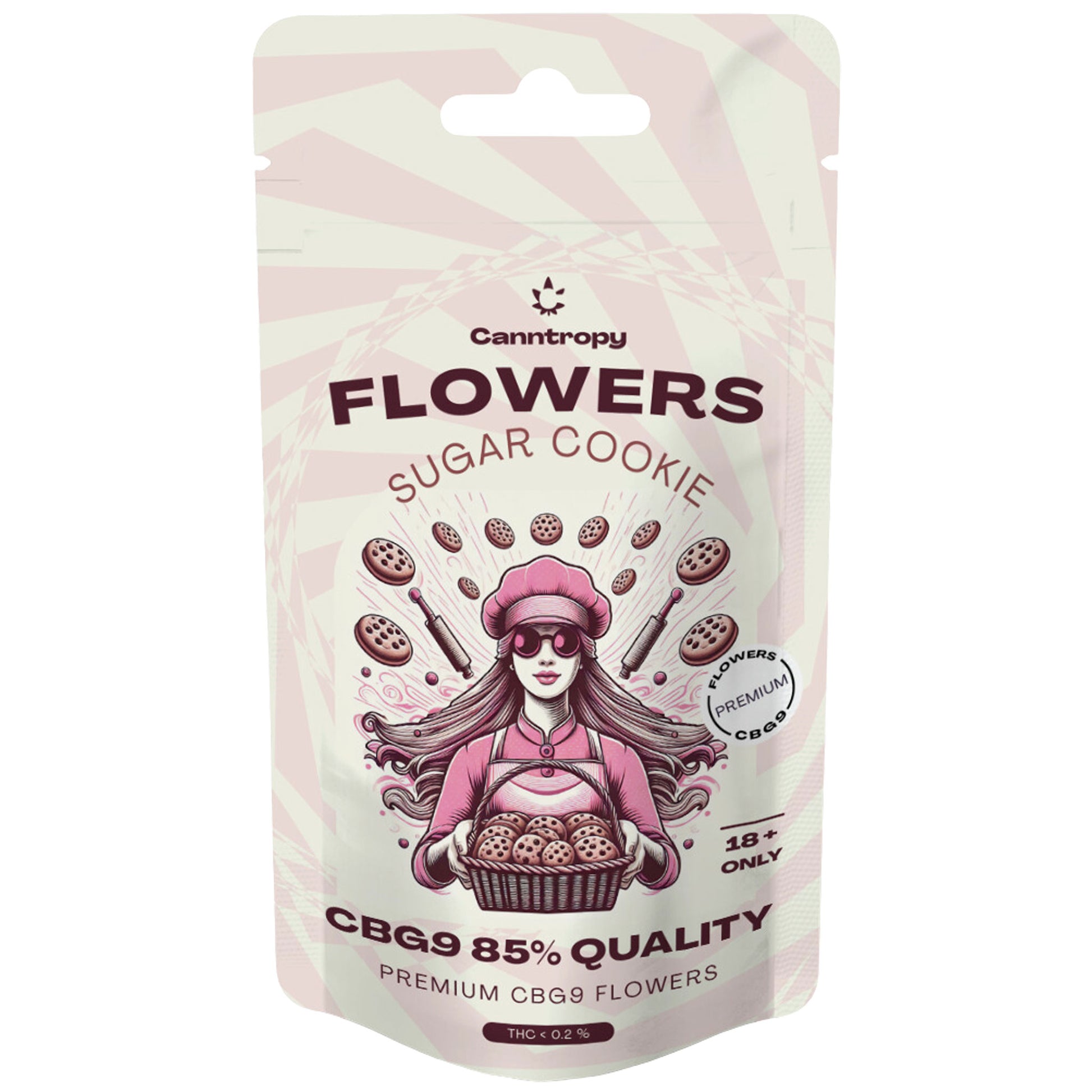 Canntropy CBG9 Flower – 1g – infused hemp buds – Sugar Cookie or Tigers Blood – light calm and clear focus
