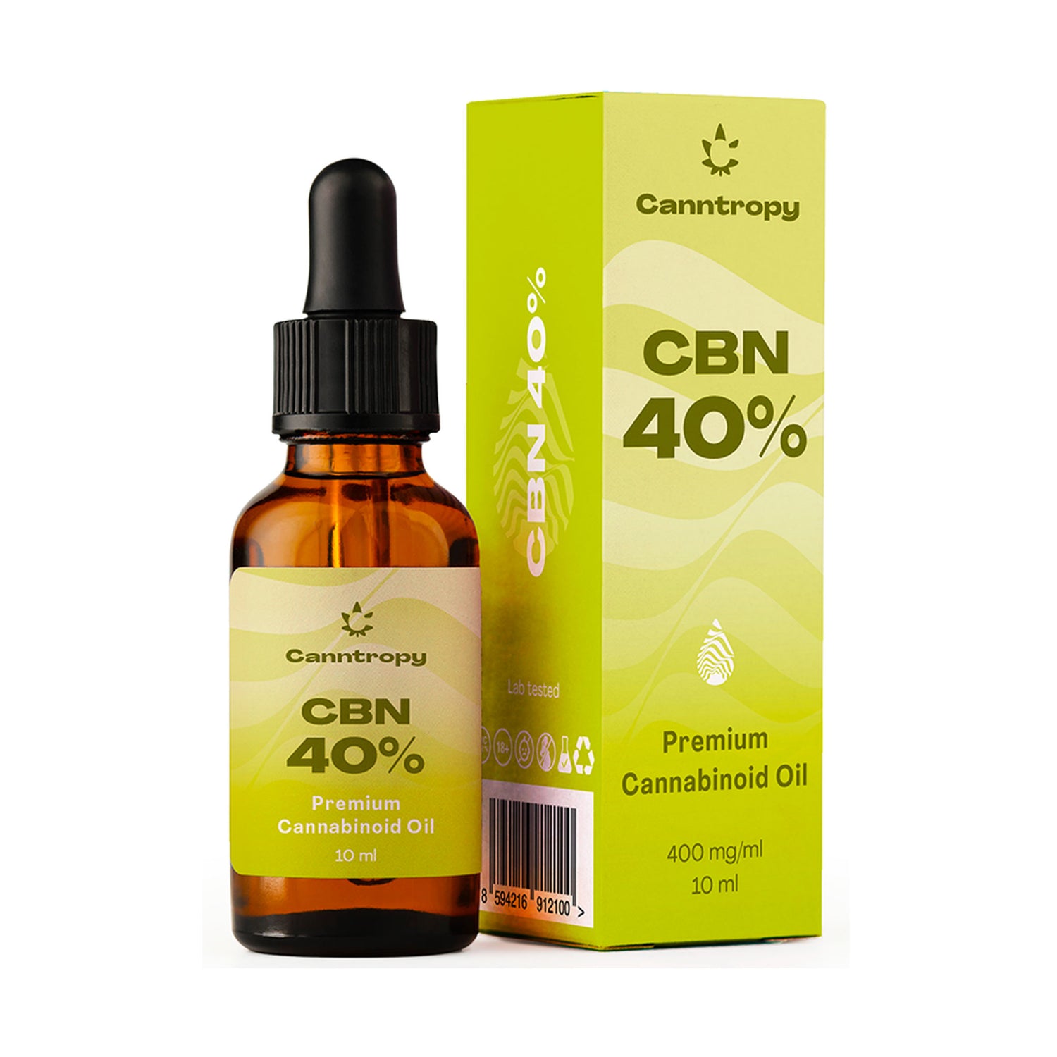 Canntropy CBN oil 🌙 40% 4000mg – night-time MCT blend in 10ml dropper – recovery and rest