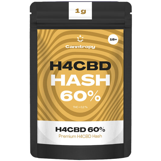 Canntropy H4CBD Hash – 1g – 60% infused with H4CBD distillate and hemp pollen