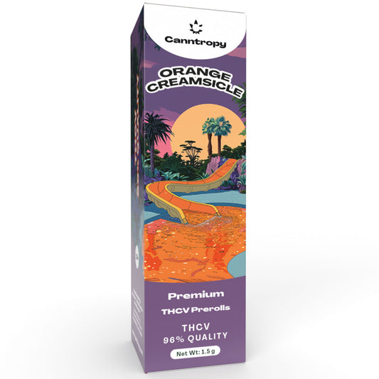 🍊 THCV preroll – Orange Creamsicle blend – zesty calm, mellow rise