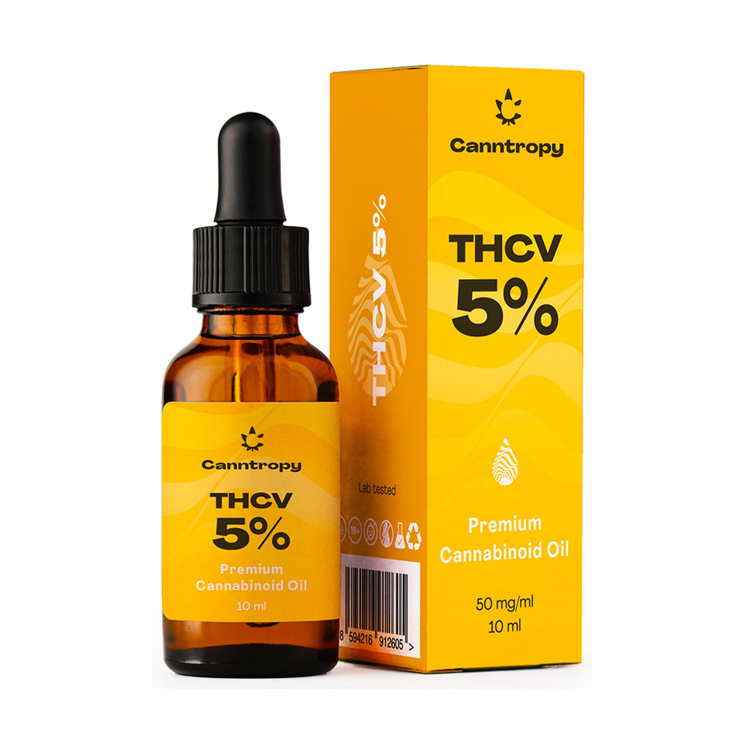 Canntropy THCV oil ⚡ 5% 500mg – focus and clarity blend in 10ml MCT dropper