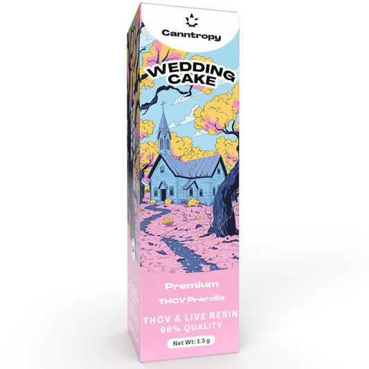 Canntropy THCV preroll – 1.5g infused joint – 96% legal UK weed alternative – Wedding Cake or Orange Creamsicle