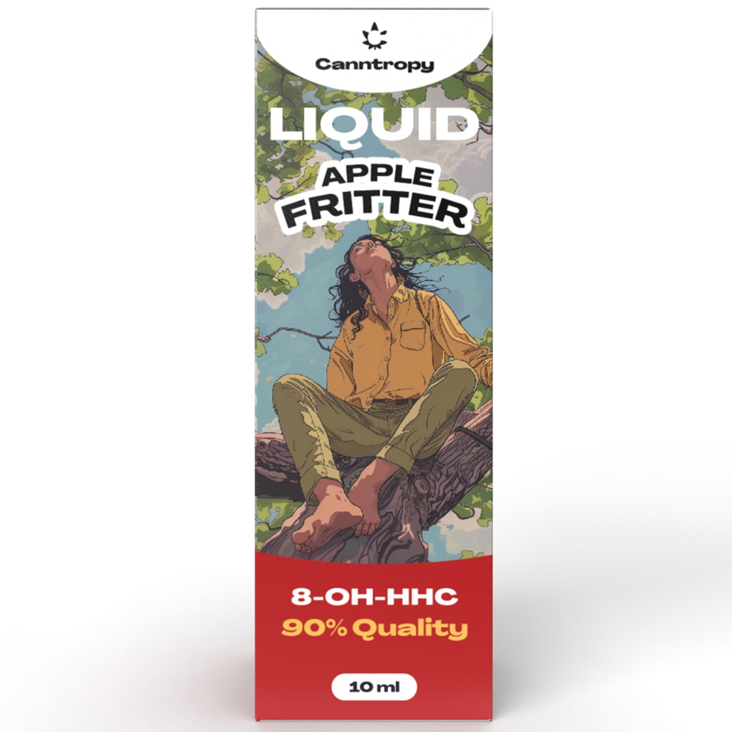 Canntropy 8‑OH‑HHC Apple Fritter vape liquid – 10ml bottle with mellow cannabinoid blend and smooth orchard-spiced flavour.