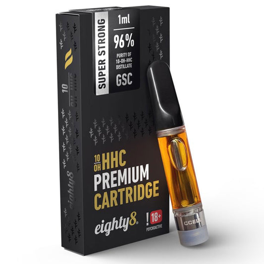 Eighty8 10‑OH‑HHC vape cartridge 🍪 GSC flavour – 96% distillate – 1ml 510 thread
