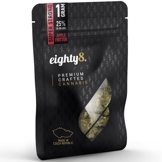 Eighty8 10‑OH‑HHC Flower – 1g infused buds – Animal Mints / Green Crack / Apple Fritter – clean burn, real lift