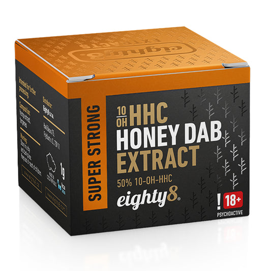 Eighty8 Honey Dab – 10‑OH‑HHC extract – 1g – 50% infused resin – thick, strong, slow