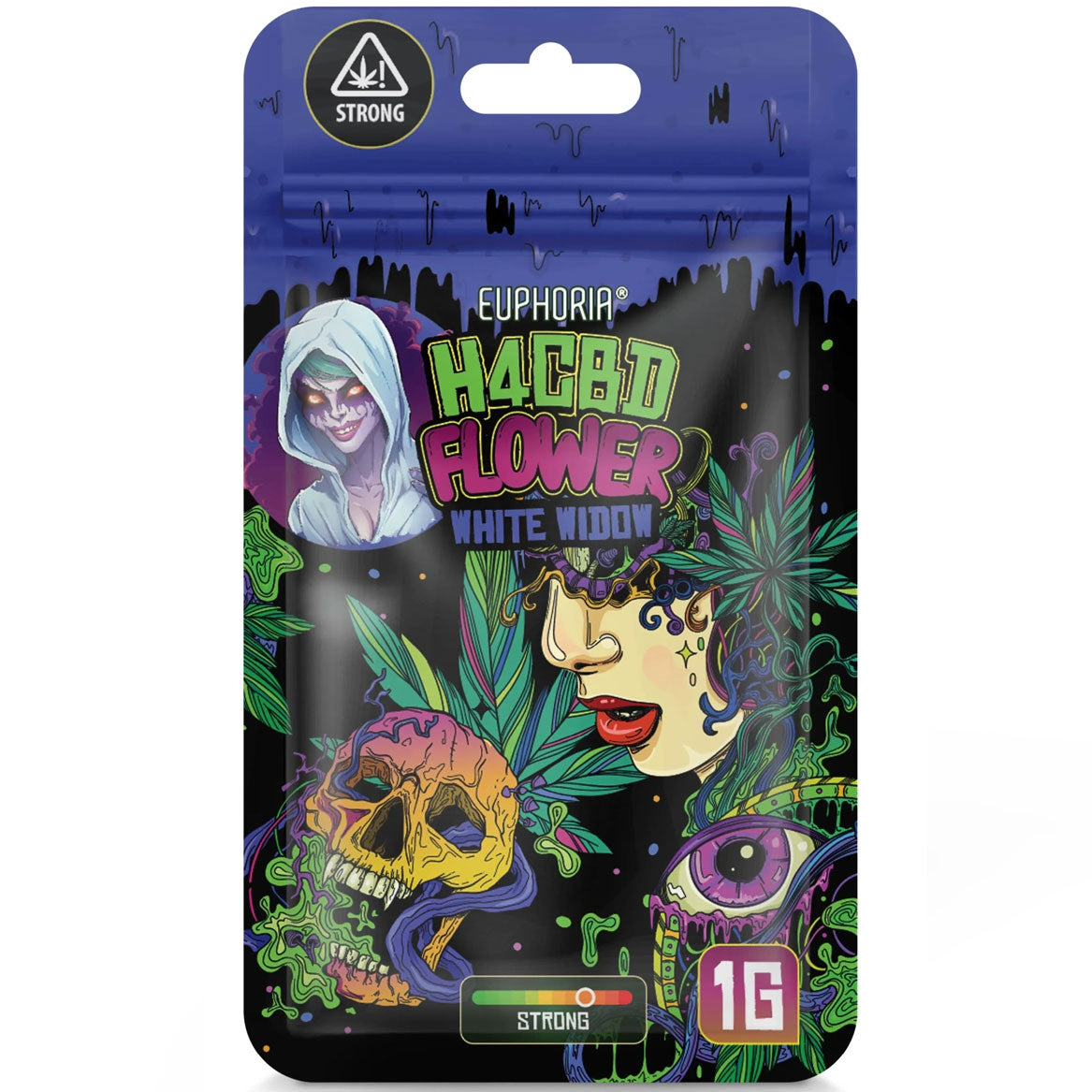 Euphoria H4CBD Flower – White Widow strain, 25% H4CBD infused hemp, 1g pack. UK legal, lab-tested | Vibe Supply