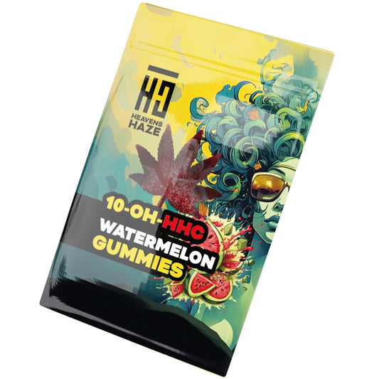 Heavens Haze 10-OH-HHC Gummies – Watermelon flavour, 3×40 mg (120 mg total). UK legal, lab-tested | Vibe Supply